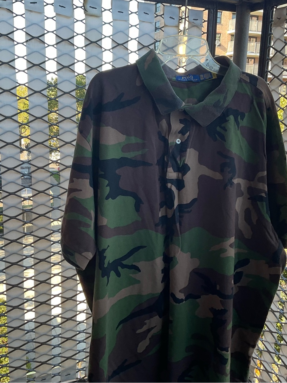 Polo Ralph Lauren Camo-Mesh Print Short Sleeve Shirt Men’s 2XB